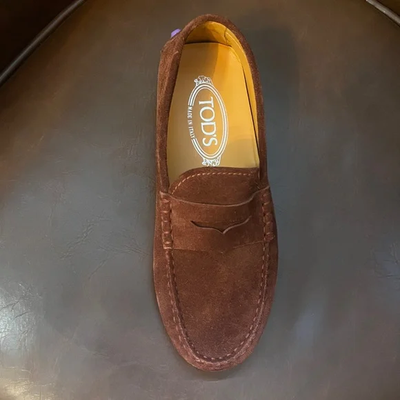 Tods Brown Suede Moccasin - NWT Suede penny loafers in brown - Tods | Mytheresa main image 2
